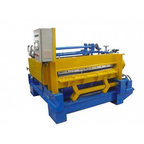 Metal sheet flattening straighting cutting machine